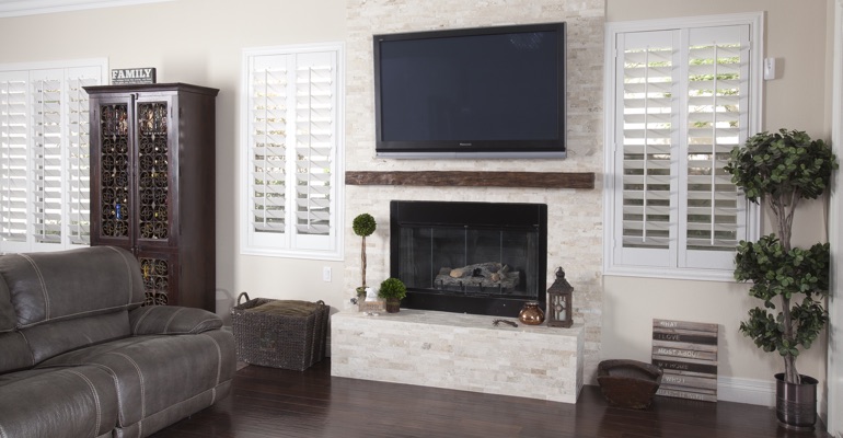 polywood shutters in Gainesville living room